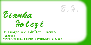 bianka holczl business card